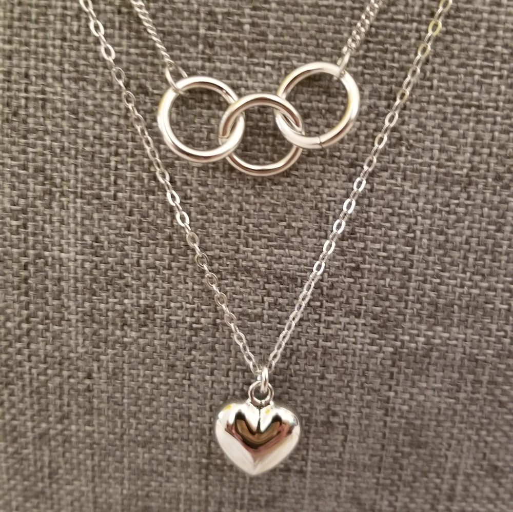 2-Layer 925 Sterling Silver Necklace